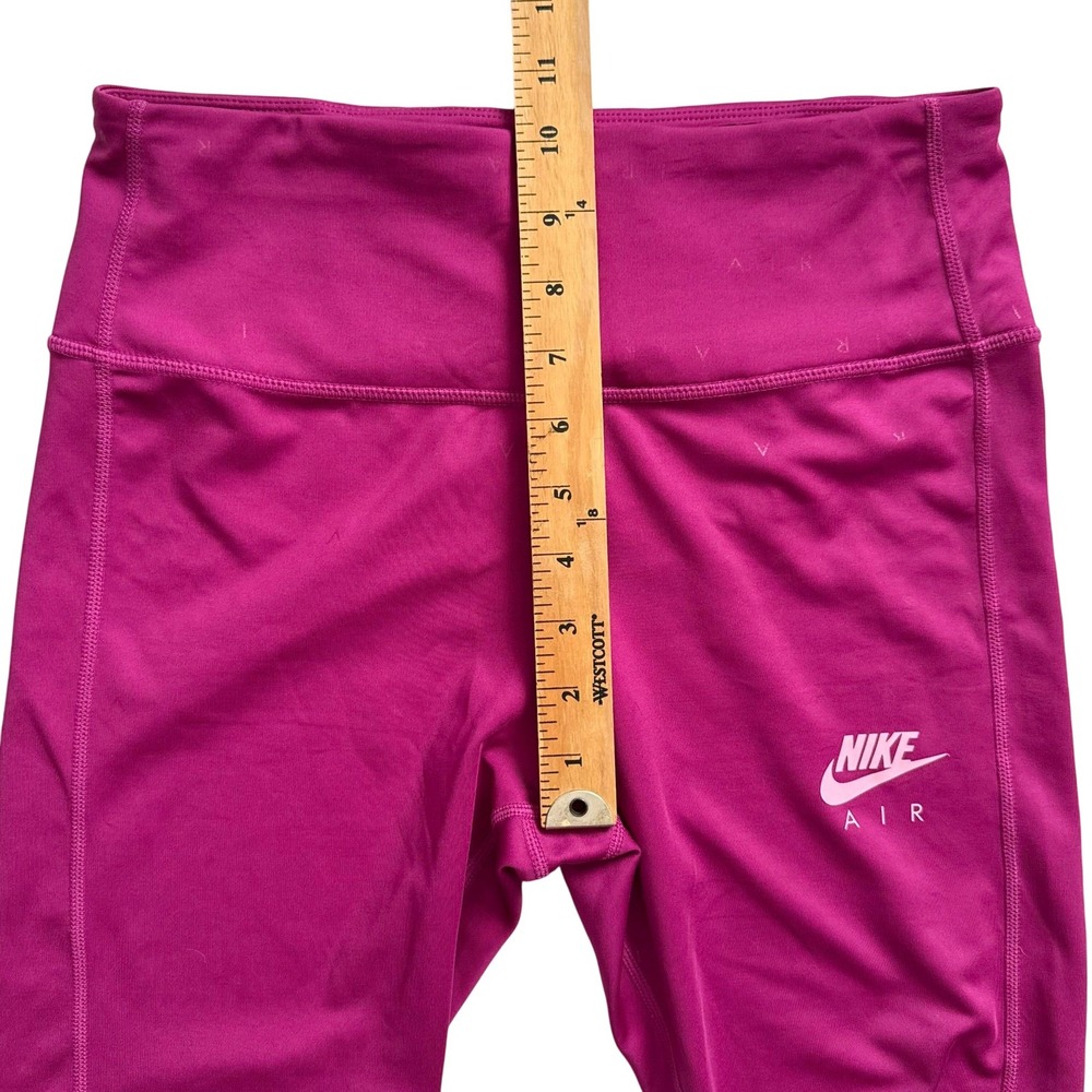 Nike Air Dri Fit Magenta Pink Leggings Cropped Athletic Workout Womens Size M - Picture 8 of 11